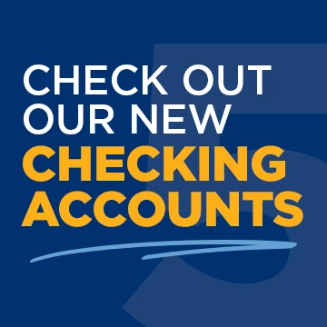 Salem Five promotional graphic advertising a new checking accounts.