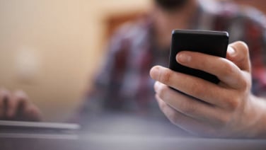 hand holding phone