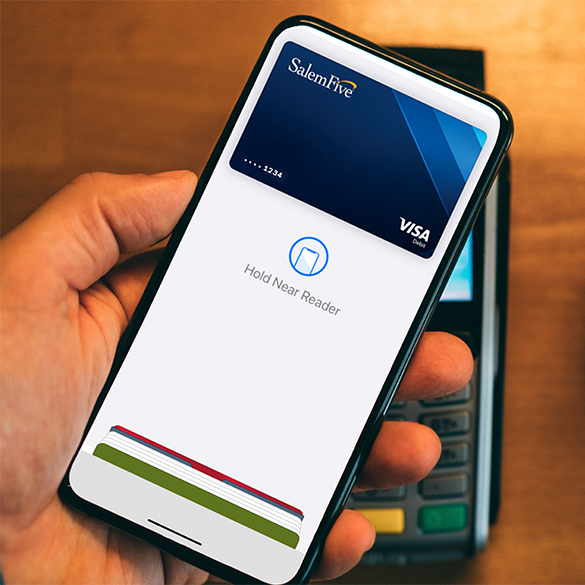 Salem Five Visa Debit Card on mobile phone