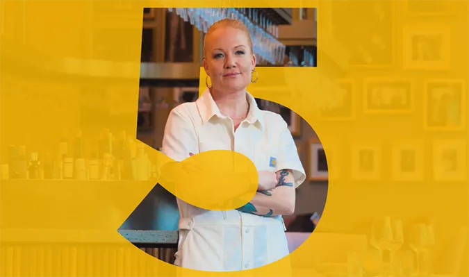Restaurant owner talking